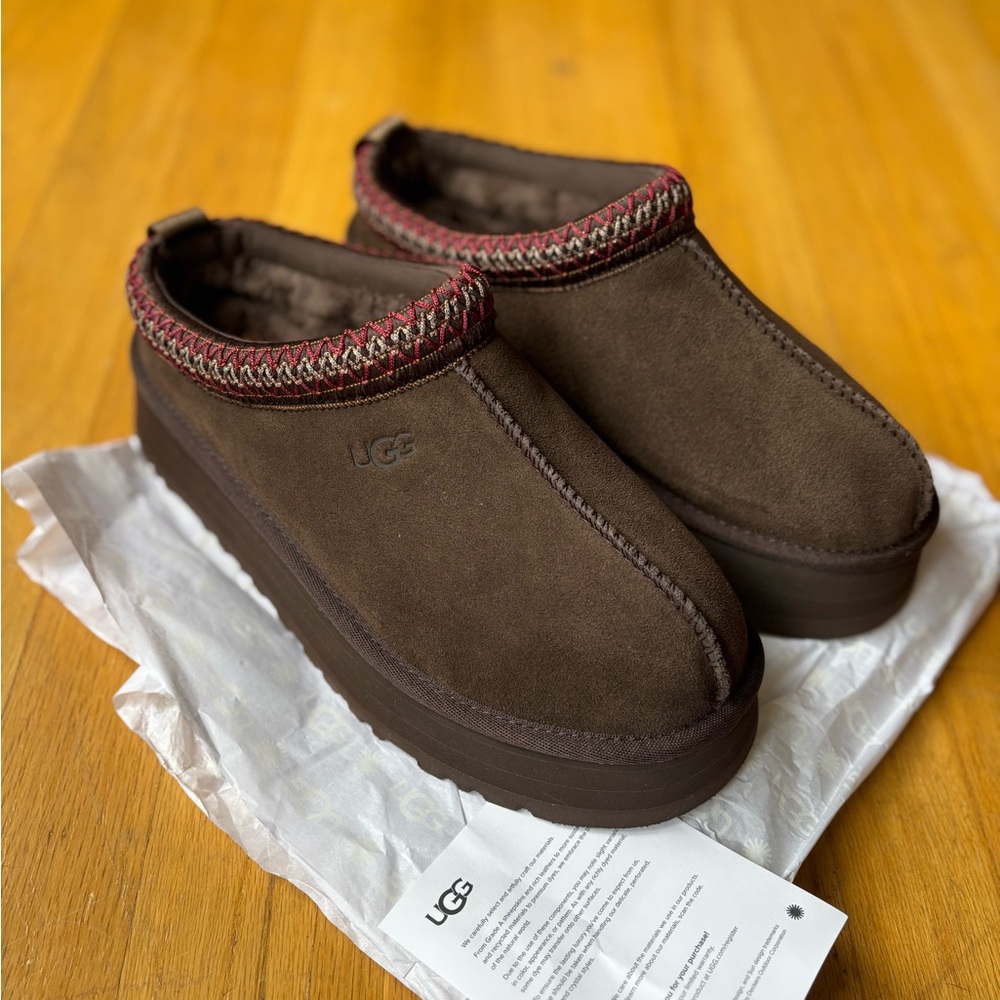UGG Taz II Authentic Shearling Platform Dusted Cocoa size 8